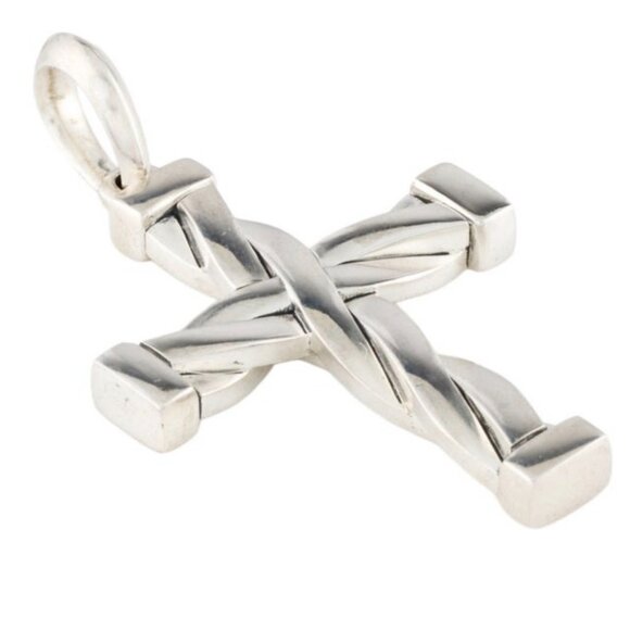 DAVID YURMAN STERLING SILVER 925 HELIOS CROSS PENDANT - Picture 8 of 8